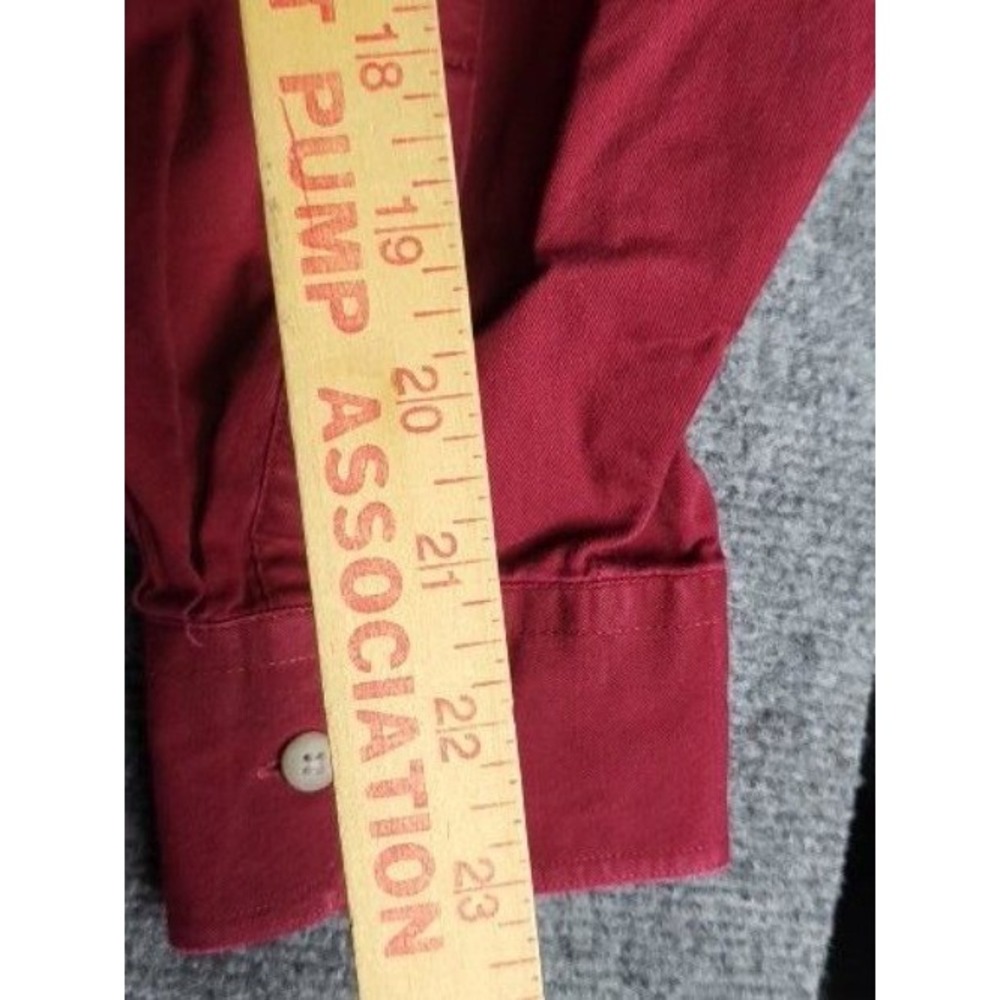 Cody James Mens 3XL Button Up Shirt Maroon Solid Western Rodeo Cowboy Workwear - Picture 9 of 10